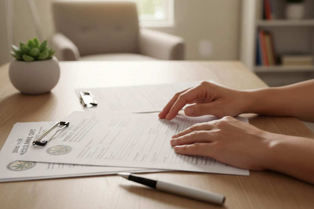 Medical marijuana card application process for depression in Florida clinic.