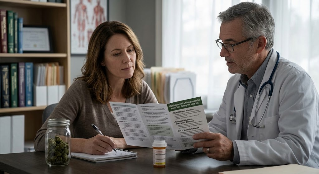 Marijuana and antidepressants